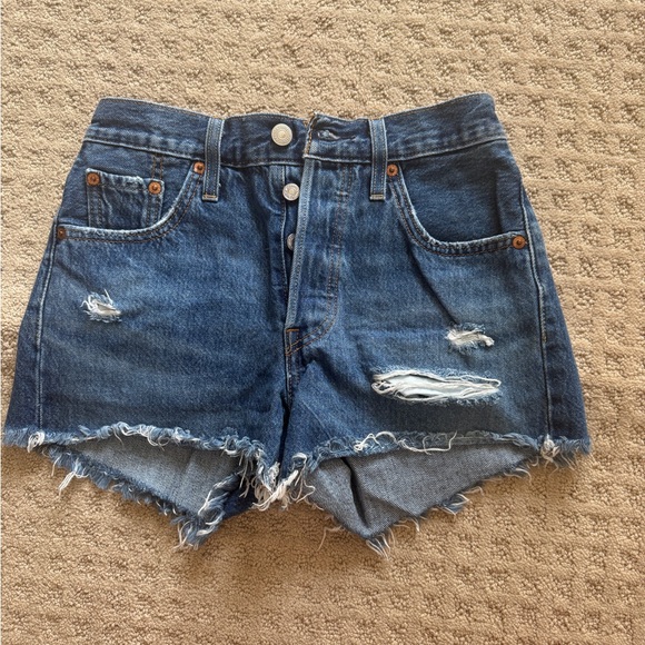 Levi's Pants - Levi’s 501 high waisted denim shorts size 23”